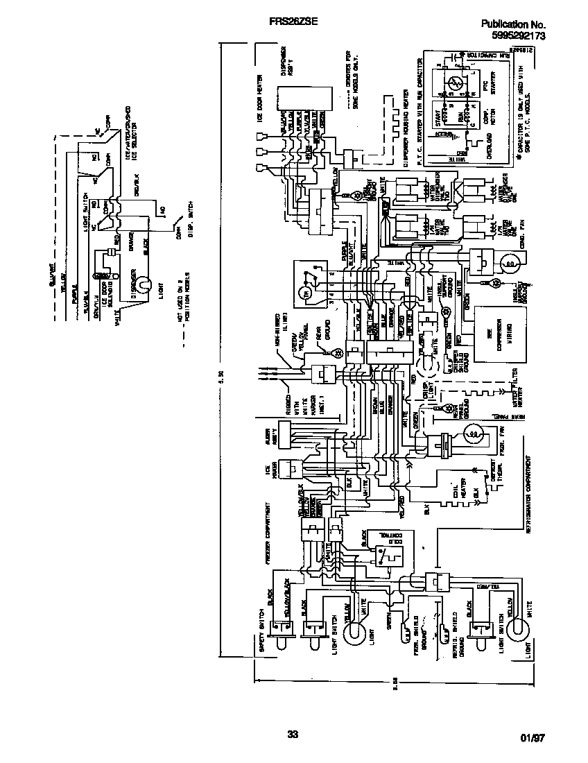 Frigidaire FRS26ZSEW3 wiring diagram diagram