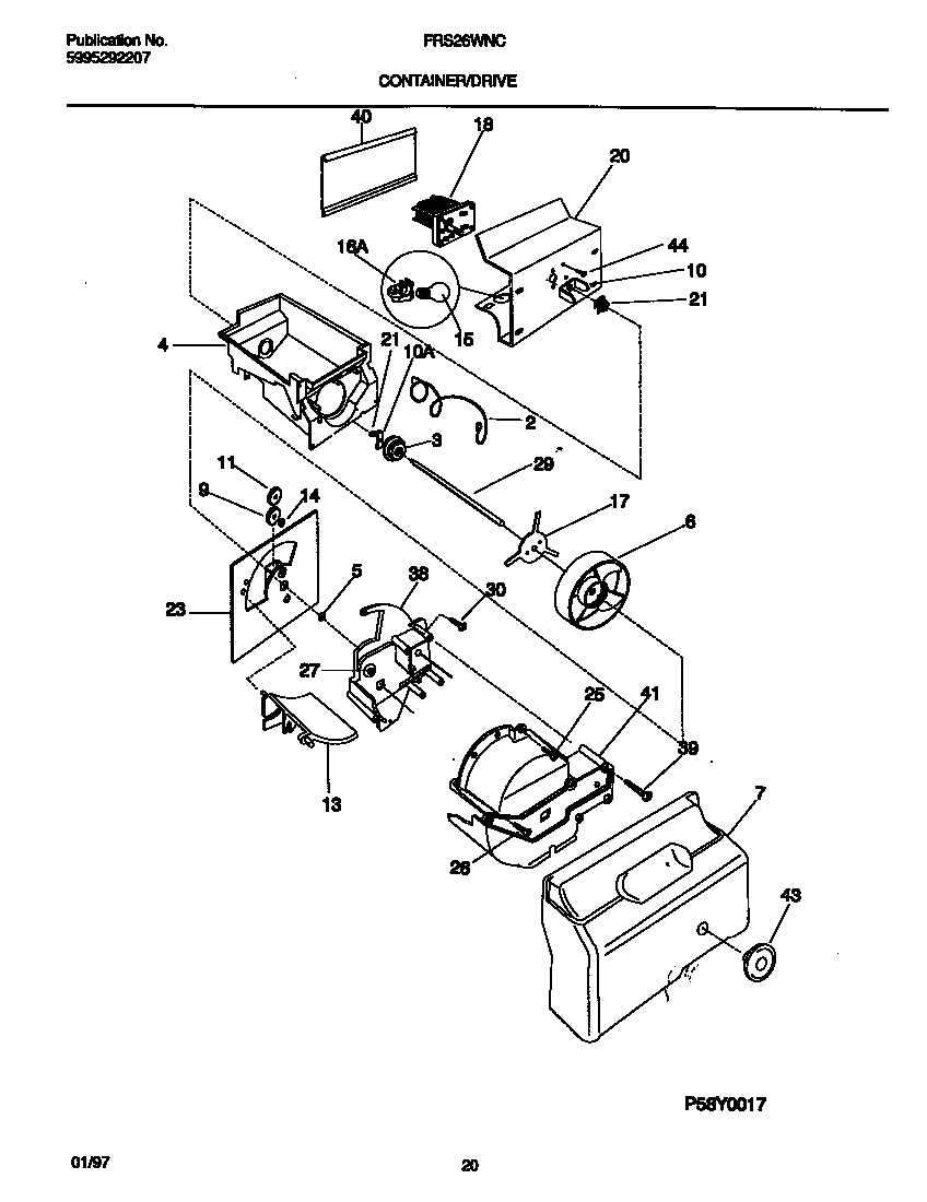 Frigidaire FRS26WNCD5 container/drive diagram