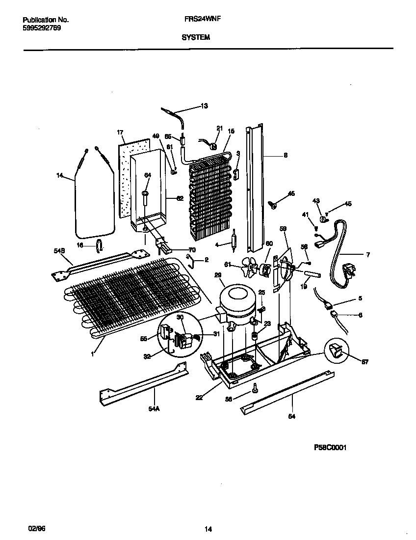 Frigidaire FRS24WNFD0 system diagram
