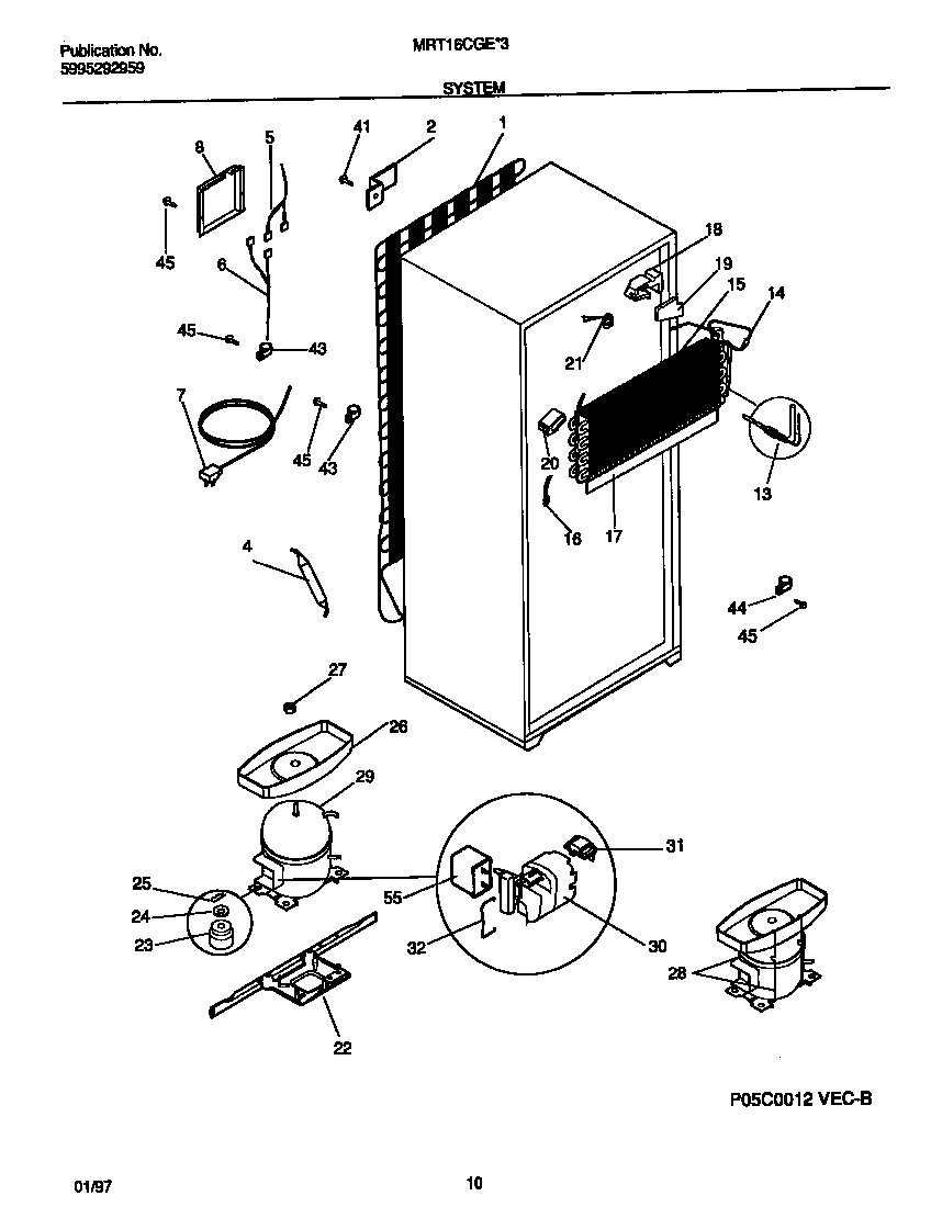 Universal/Multiflex (Frigidaire) MRT16CGEZ3 system diagram