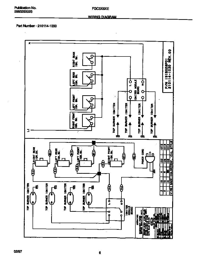 Frigidaire FGC3X8XEBC wiring diagram diagram