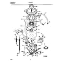 Frigidaire FWX645GES1 motor/tub diagram