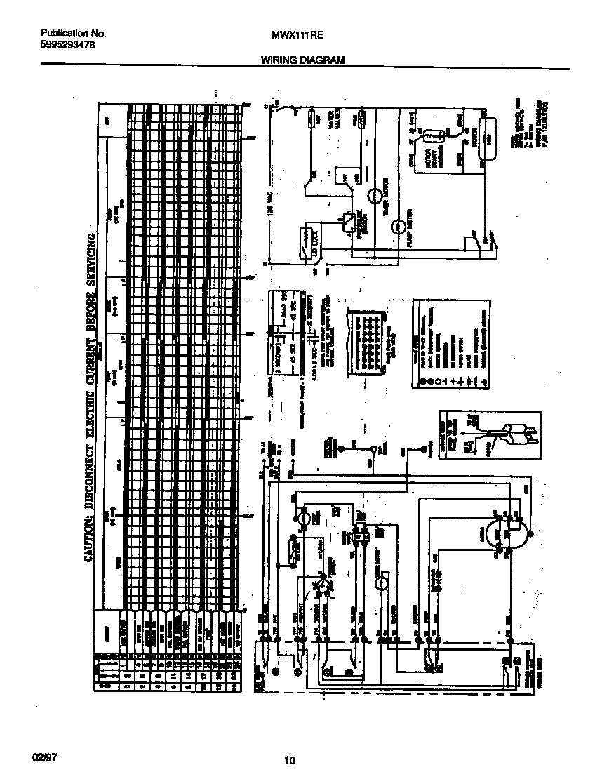 Universal/Multiflex (Frigidaire) MWX111REW1 null diagram