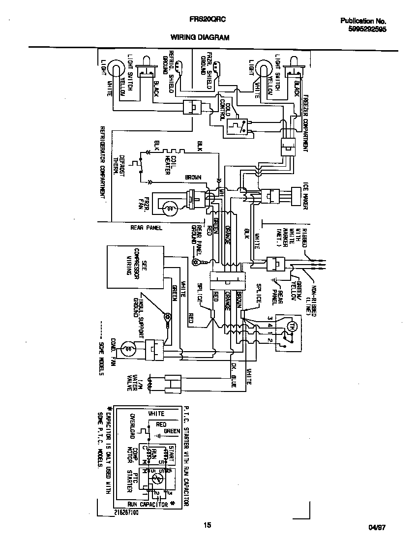 Frigidaire FRS20QRCW2 wiring diagram (ii) diagram