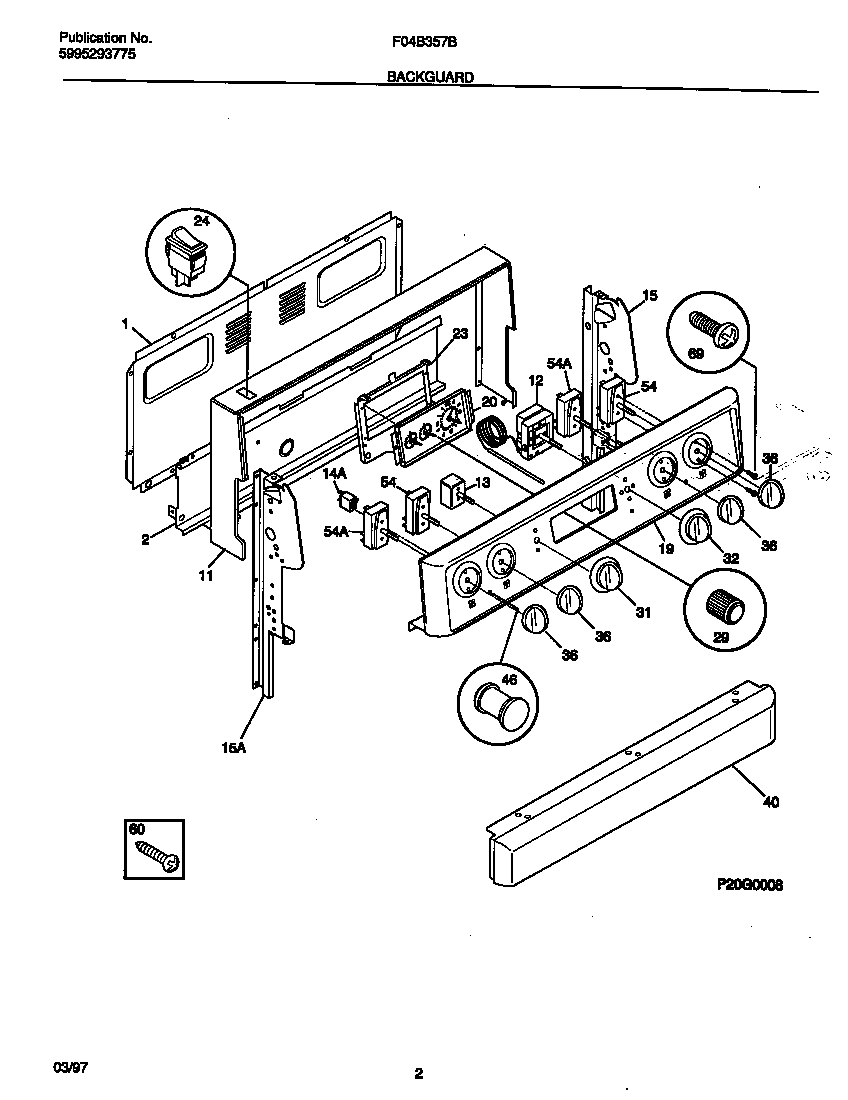 Frigidaire F04B357BDG backguard diagram