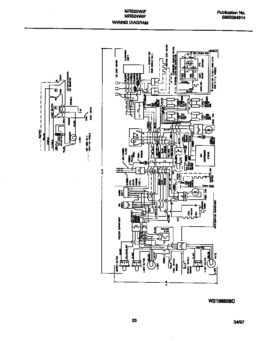 Universal/Multiflex (Frigidaire) MRS22WIFD0 wiring schematic diagram