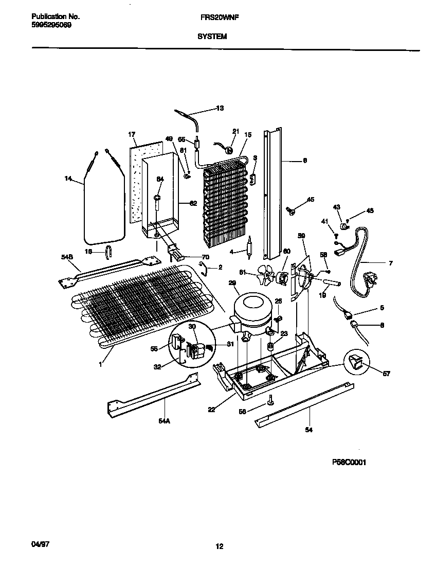 Frigidaire FRS20WNFW0 system diagram
