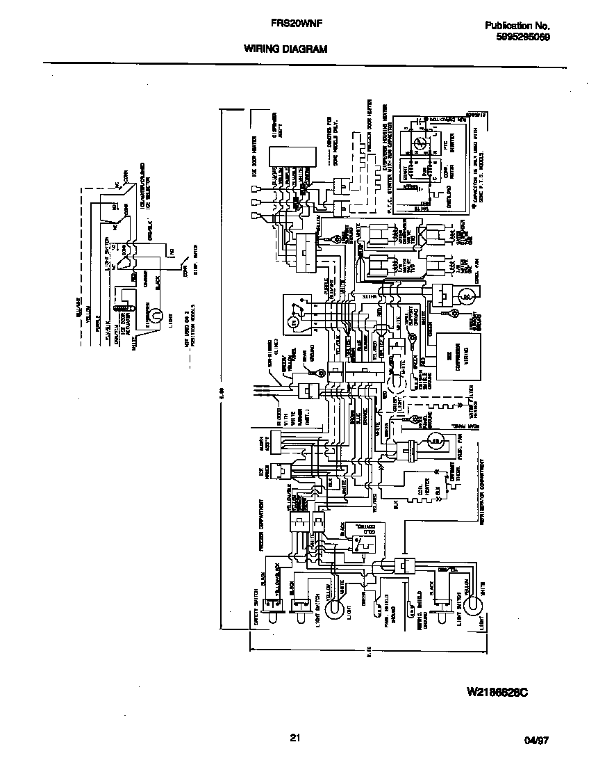 Frigidaire FRS20WNFW0 wiring schematic diagram