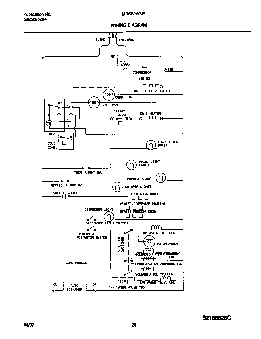 Universal/Multiflex (Frigidaire) MRS22WNEW3 wiring diagram diagram