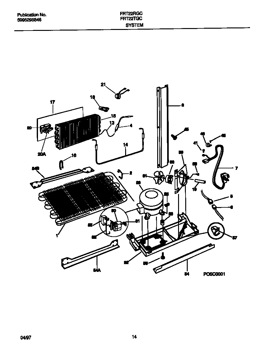 Frigidaire FRT22RGCW5 system diagram