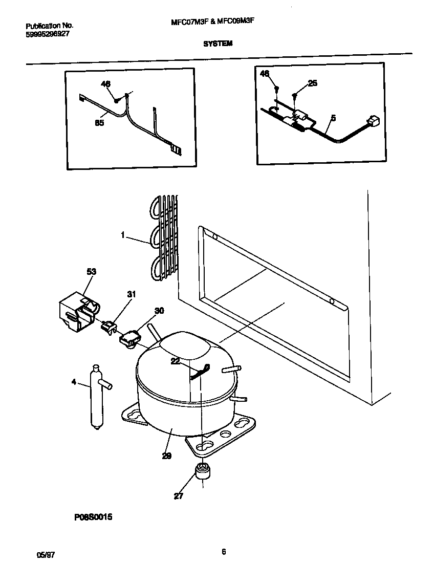 Universal/Multiflex (Frigidaire) MFC07M3FW1 system diagram