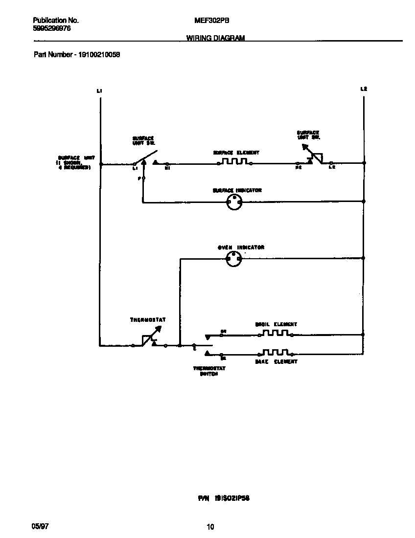 Universal/Multiflex (Frigidaire) MEF302PBWJ wiring diagram diagram
