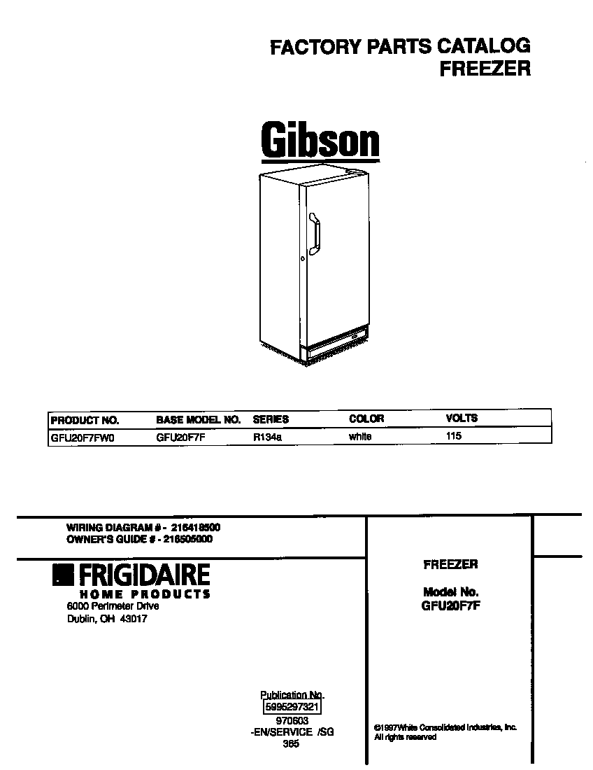 Gibson GFU20F7FW0 cover diagram