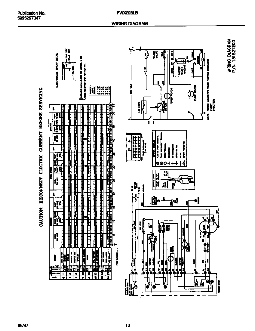 Frigidaire FWX223LBS4 wiring diagram diagram