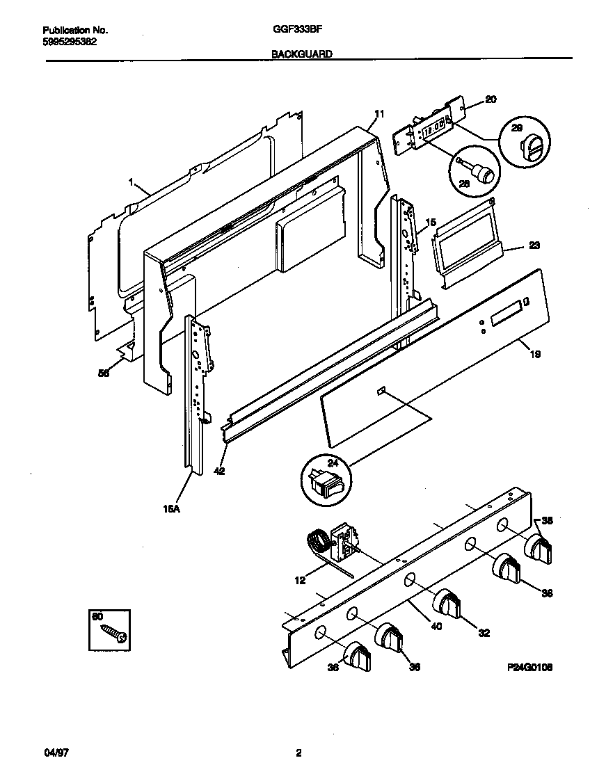 Gibson GGF333BFWA backguard diagram
