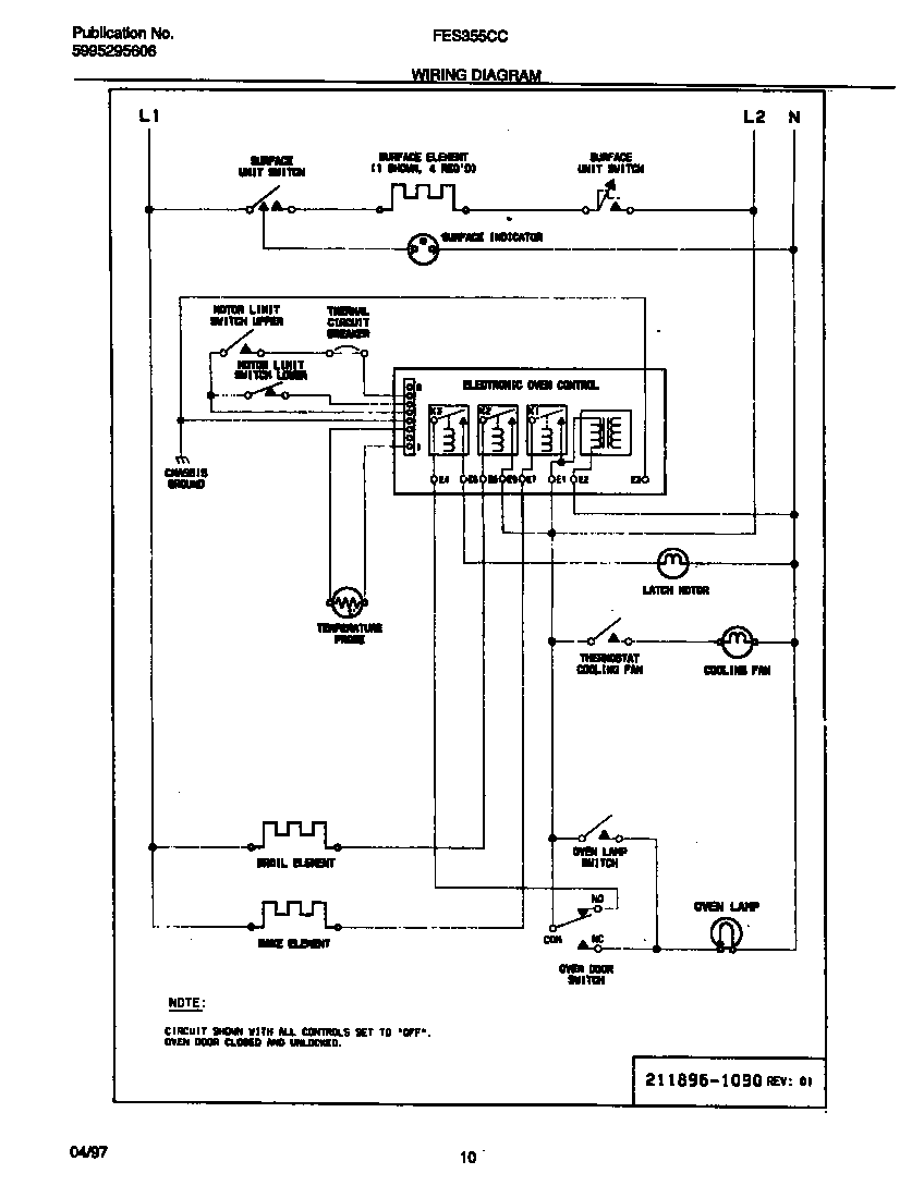 Frigidaire FES355CCSC wiring diagram diagram