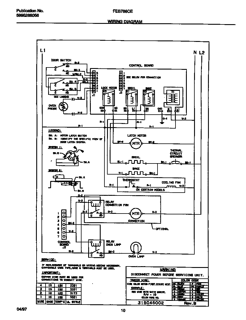 Frigidaire FEB786CETA wiring diagram diagram