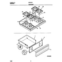 Universal/Multiflex (Frigidaire) MGF354BFDA top/drawer diagram