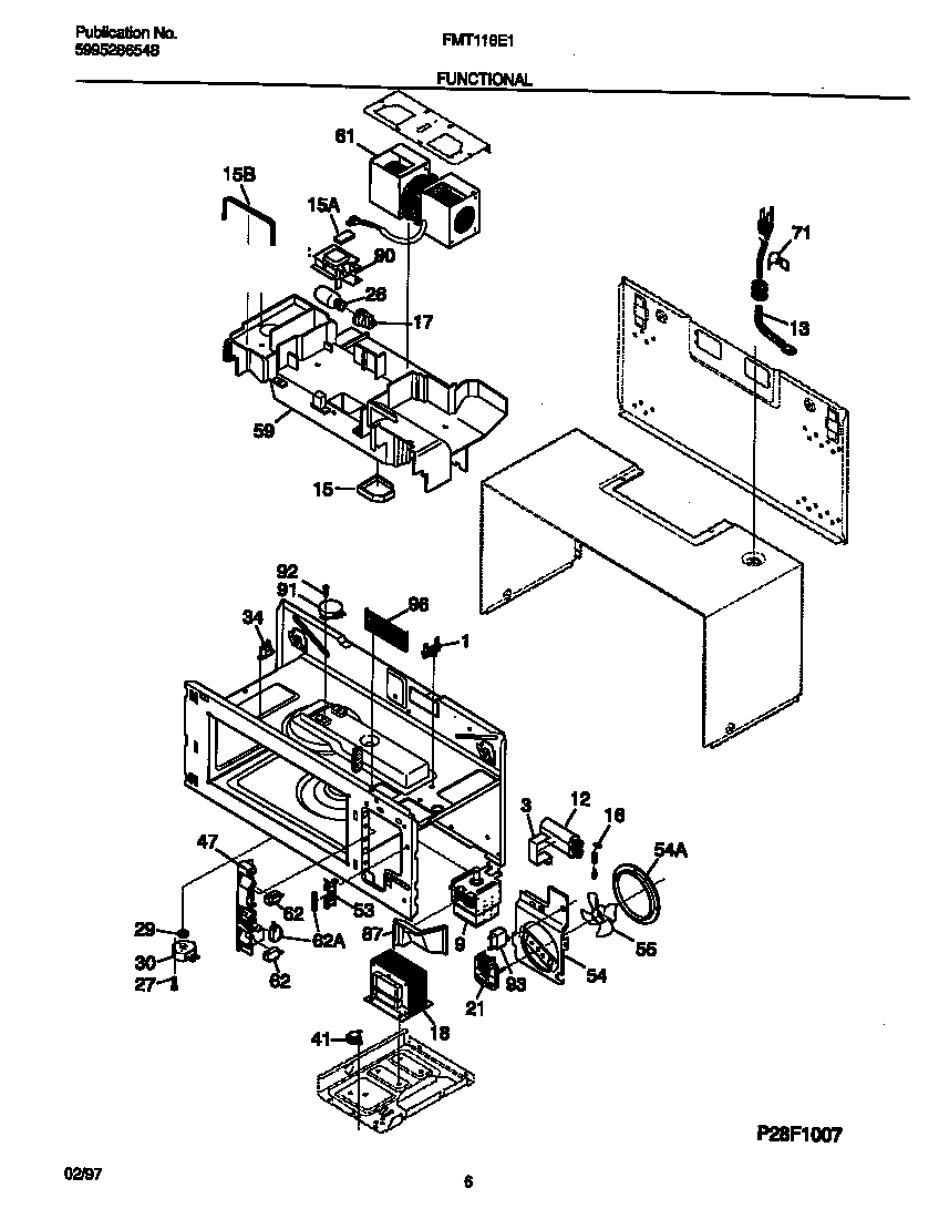Frigidaire FMT116E1B0 functional diagram