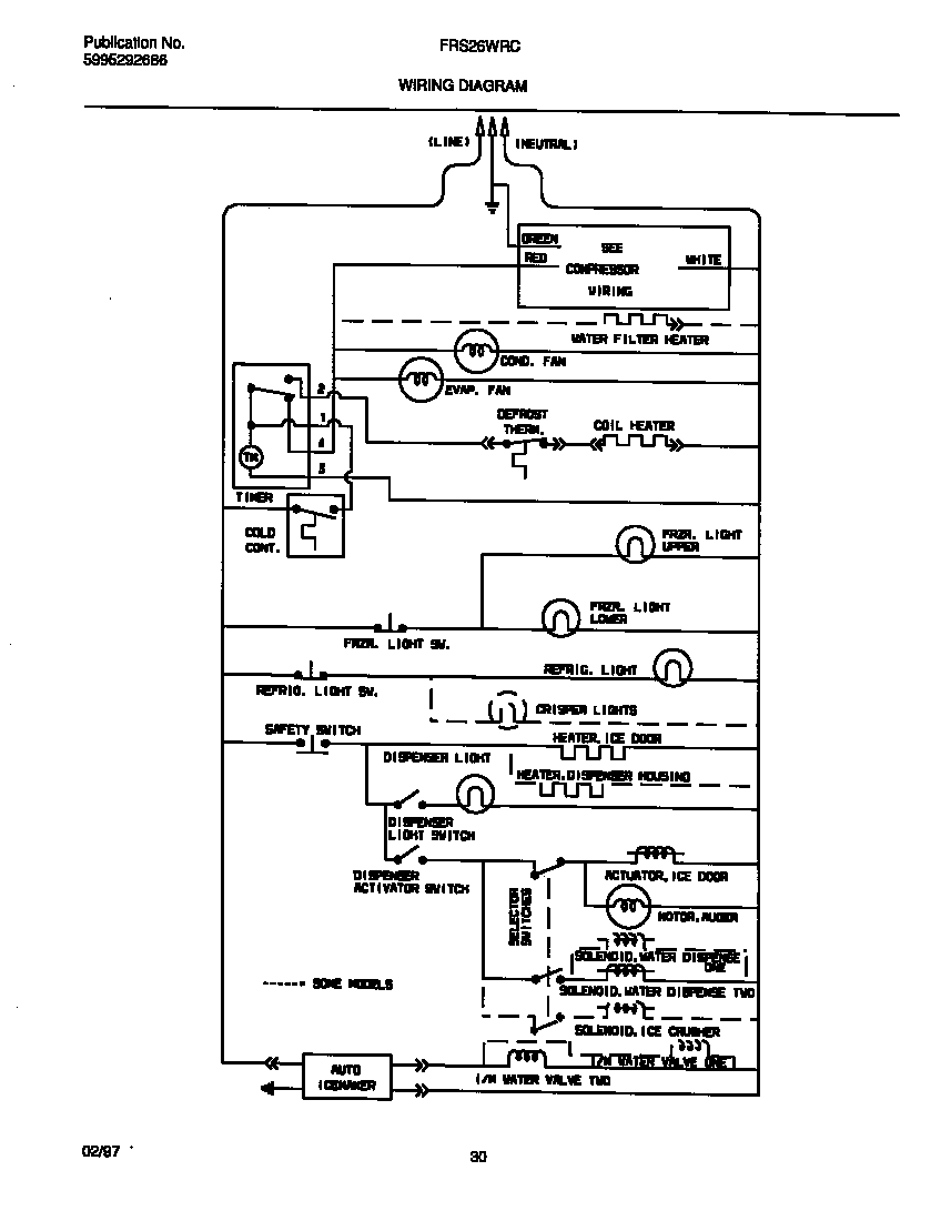 Frigidaire FRS26WRCD6 wiring diagram diagram