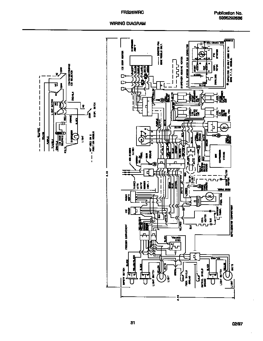 Frigidaire FRS26WRCD6 wiring schematic diagram