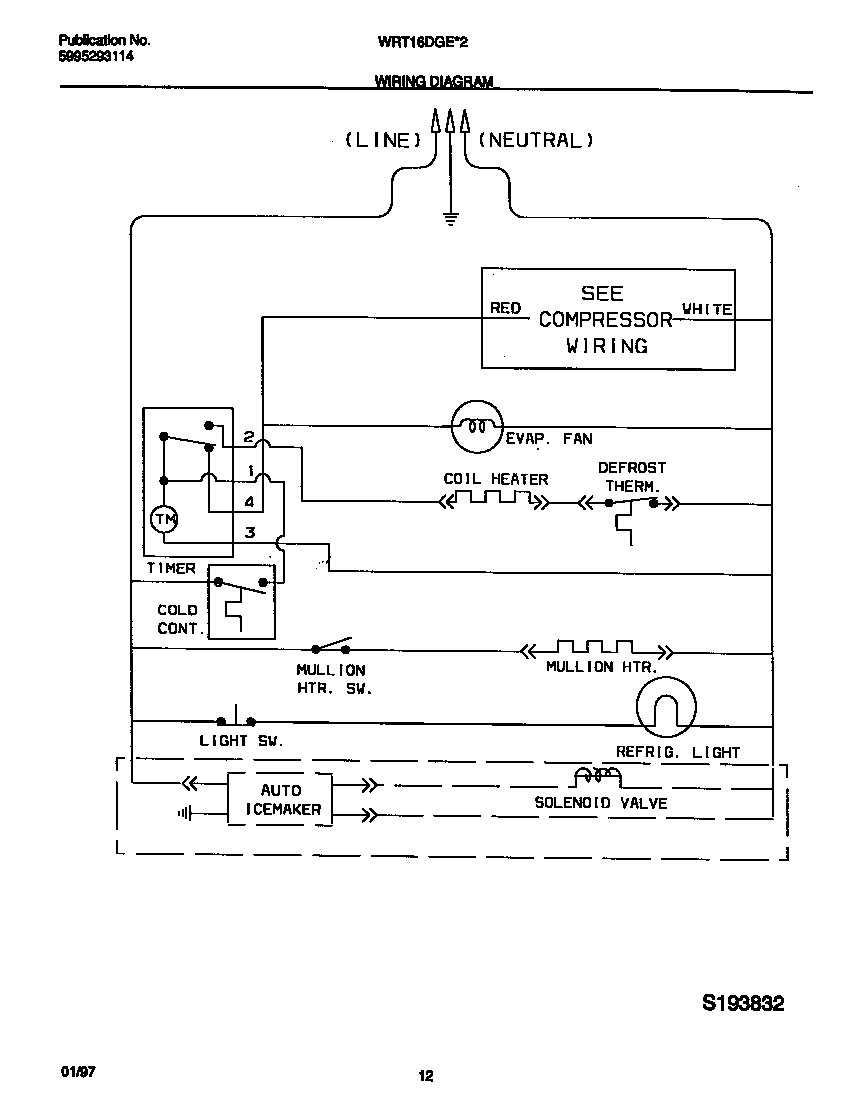 White-Westinghouse WRT16DGED2 wiring diagram diagram
