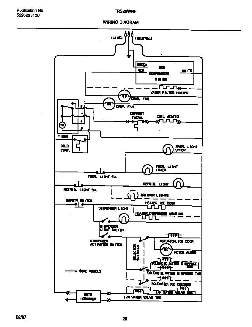 Frigidaire FRS22WNFW0 wiring diagram diagram