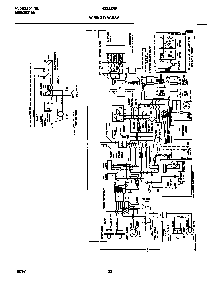 Frigidaire FRS22ZRFW0 wiring diagram diagram
