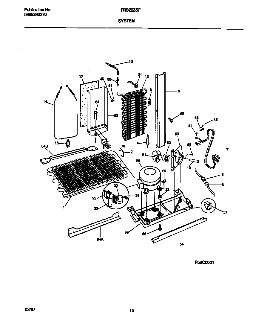 Frigidaire FRS20ZSFB0 system diagram