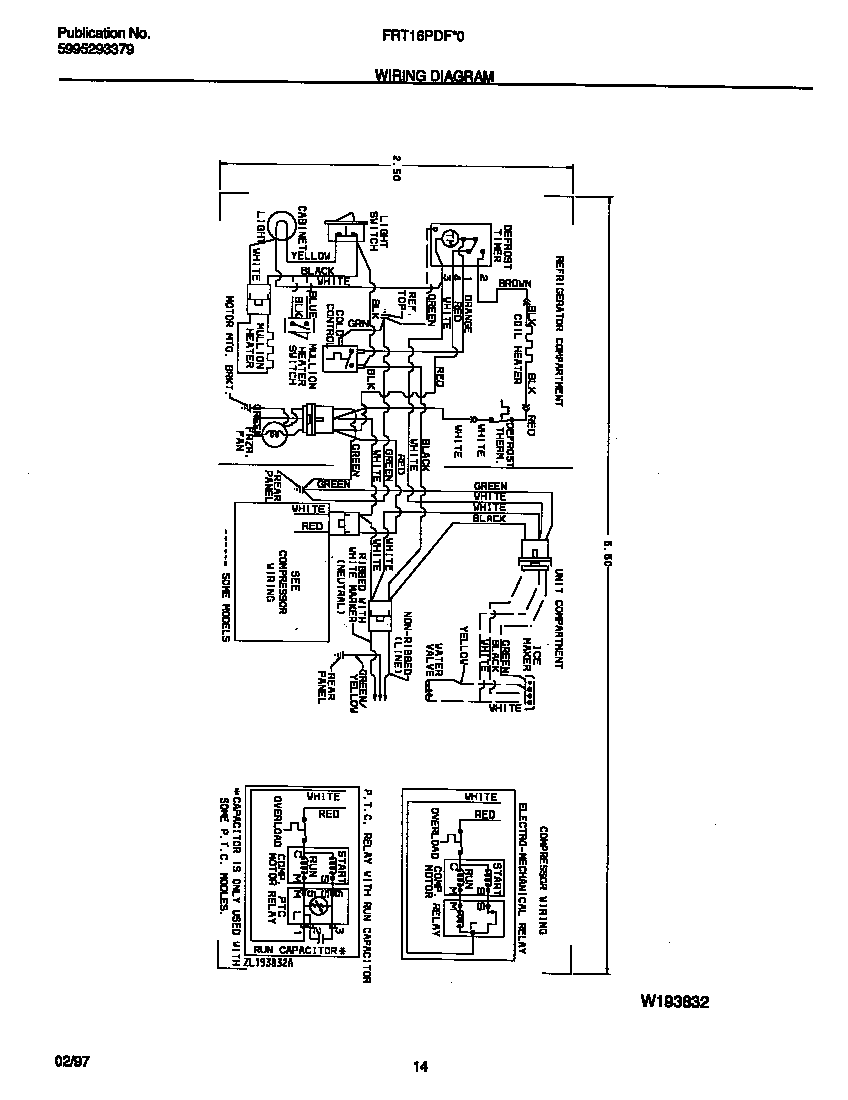 Frigidaire FRT16PDFW0 wiring diagram diagram