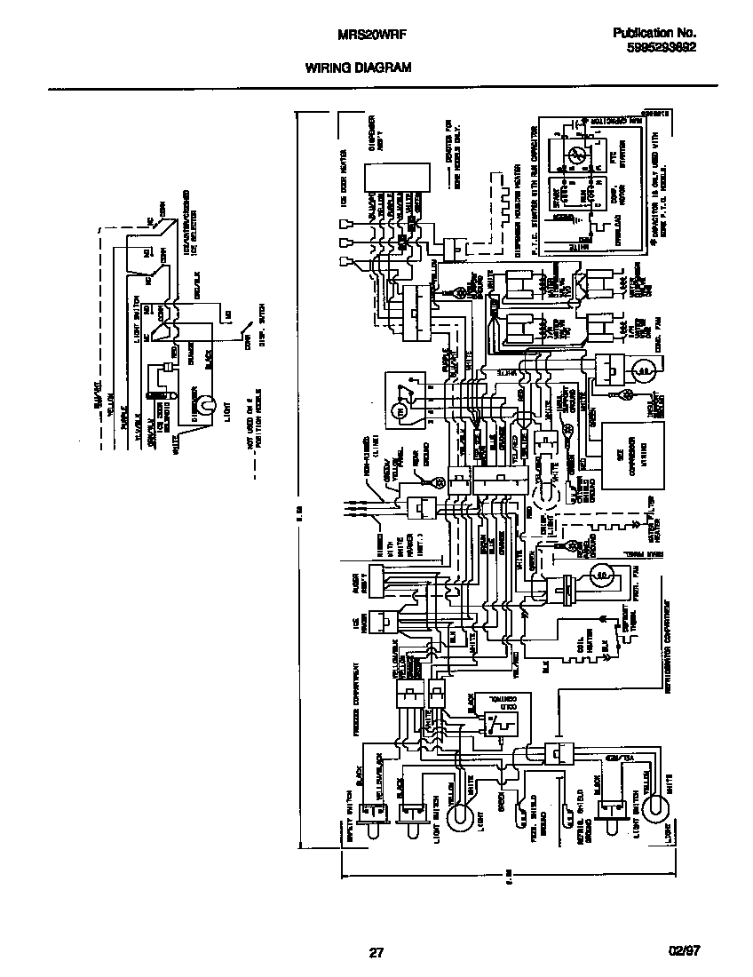 Universal/Multiflex (Frigidaire) MRS20WRFD0 wiring diagram diagram