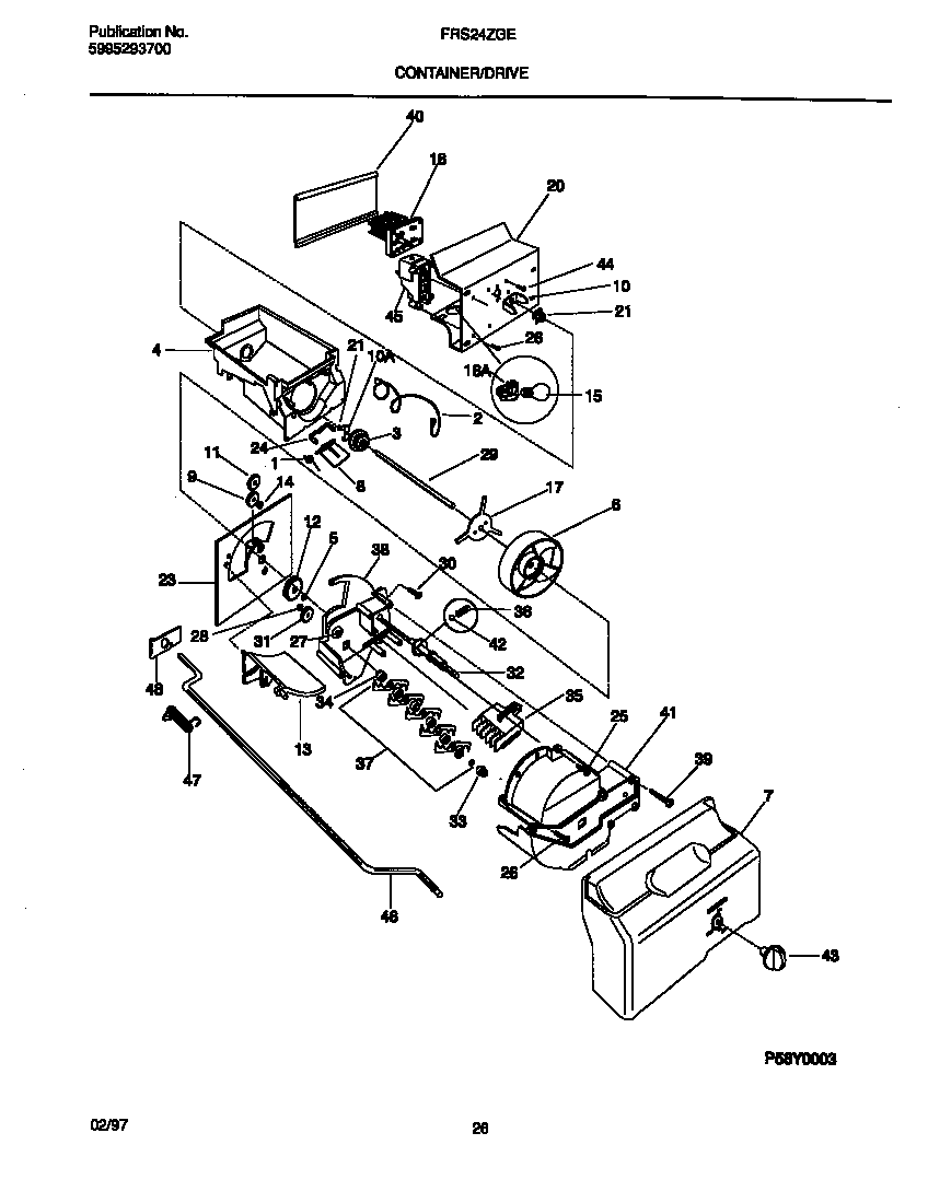 Frigidaire FRS24ZGED2 container/drive diagram