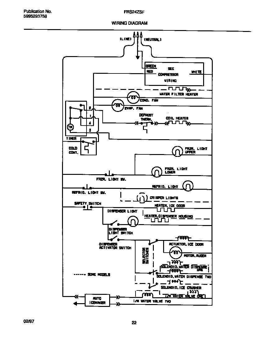 Frigidaire FRS24ZSFB0 wiring diagram diagram