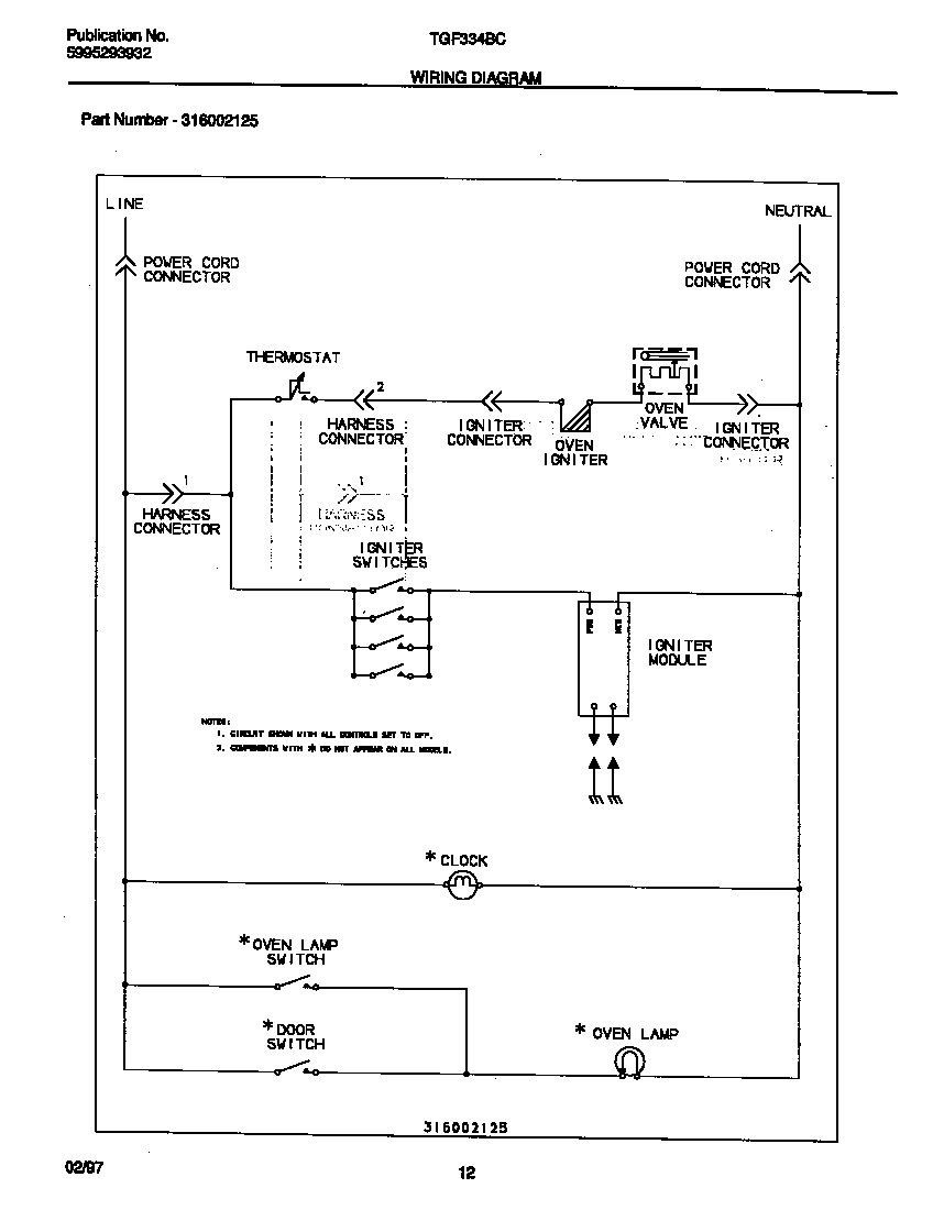 Tappan TGF334BCDF wiring diagram diagram