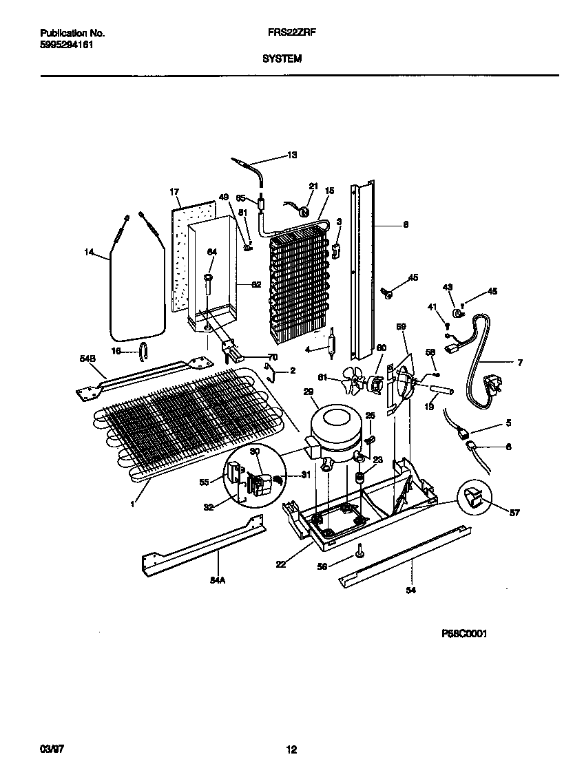 Frigidaire FRS22ZRFD1 system diagram