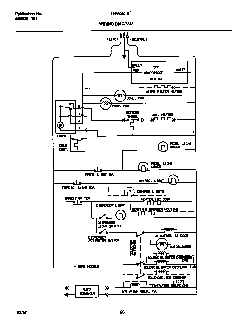 Frigidaire FRS22ZRFD1 wiring diagram diagram