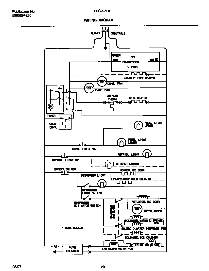 Frigidaire FRS22ZGEW2 wiring diagram diagram