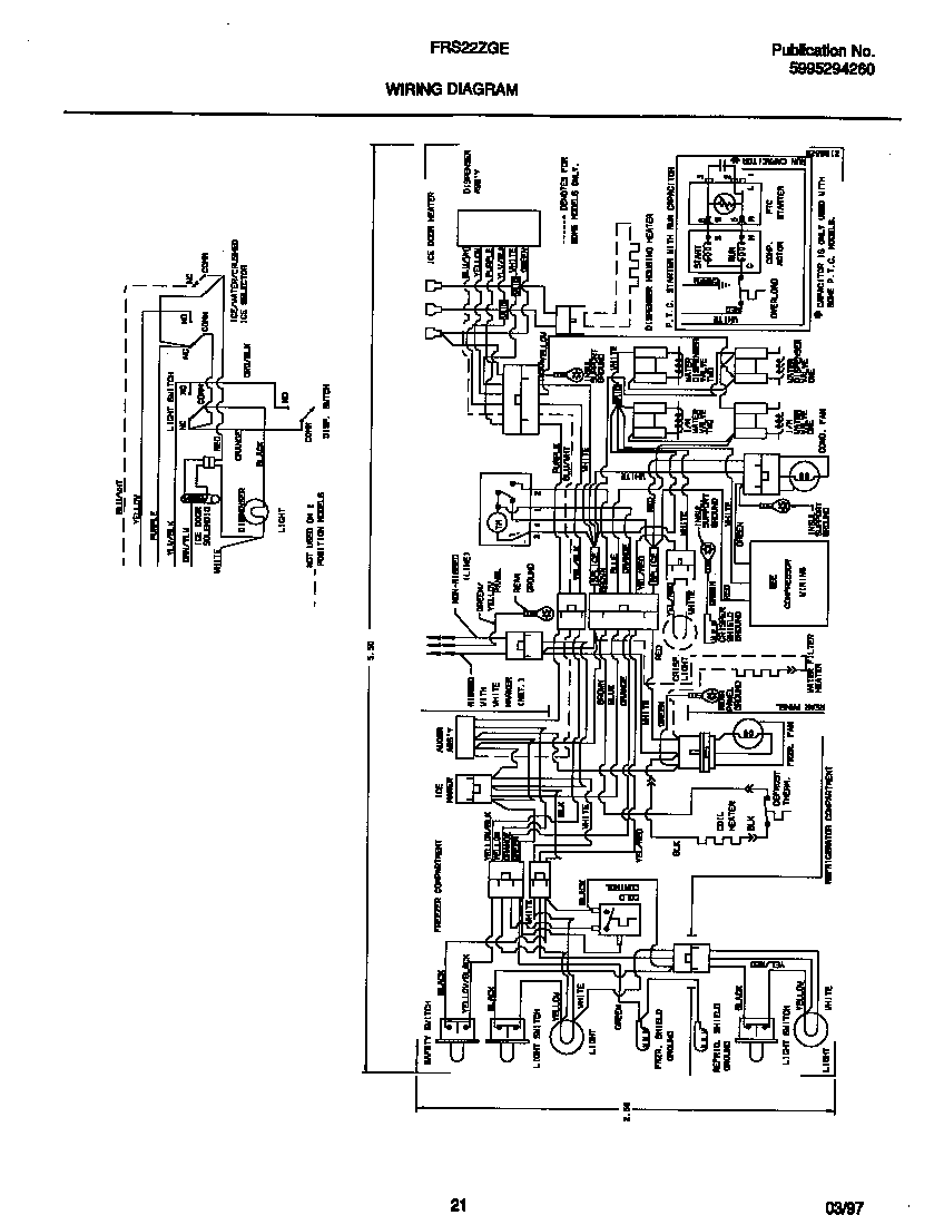 Frigidaire FRS22ZGEW2 wiring diagram diagram