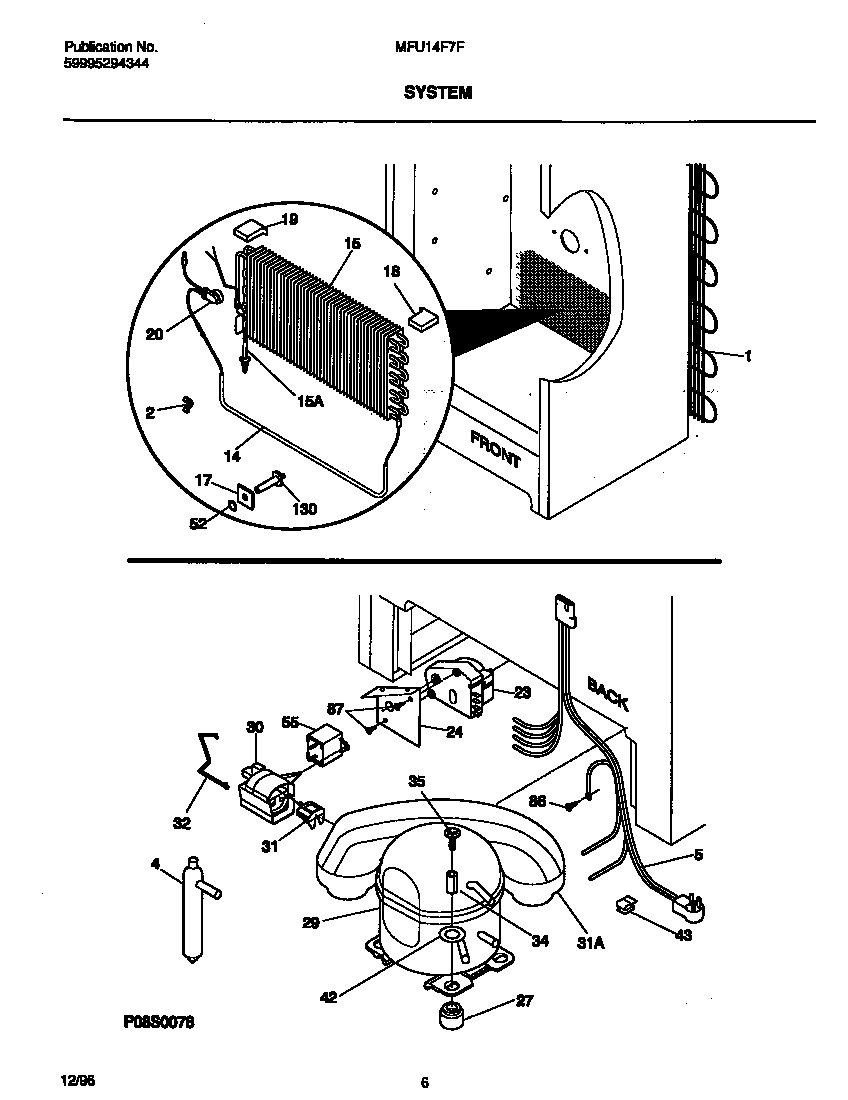 Universal/Multiflex (Frigidaire) MFU14F7FW0 system diagram