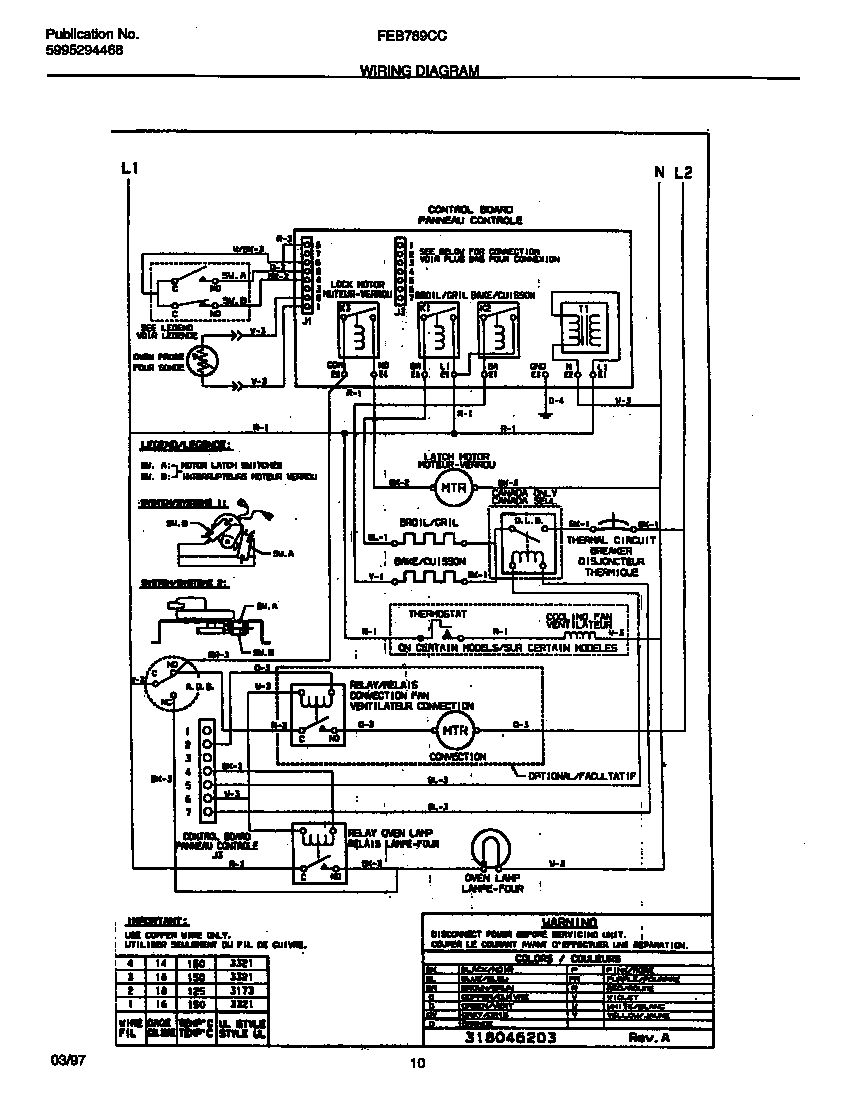 Frigidaire FEB789CCTE wiring diagram diagram