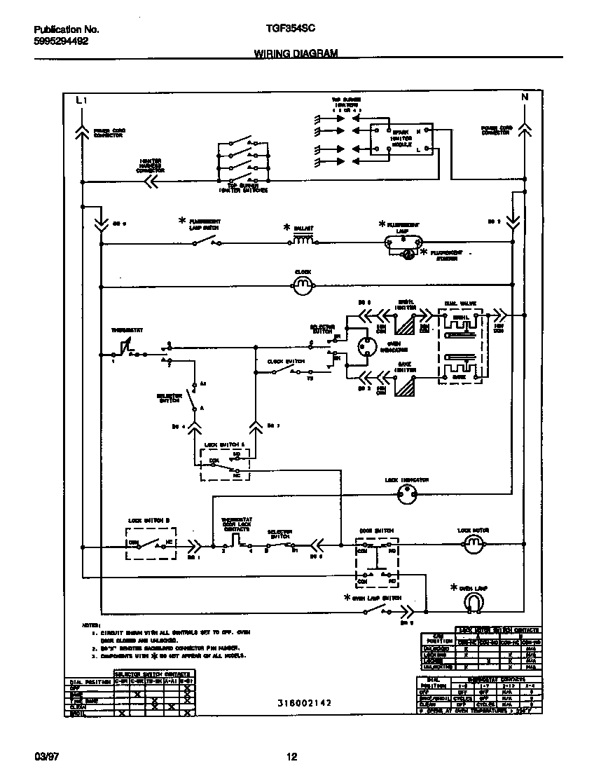 Tappan TGF354SCWD wiring diagram diagram