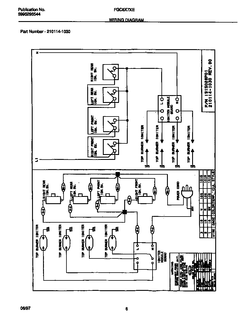 Frigidaire FGC6X7XETC wiring diagram diagram