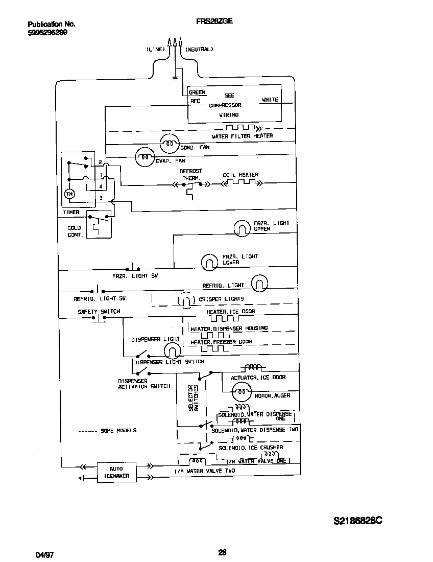 Frigidaire FRS28ZGED3 wiring diagram diagram