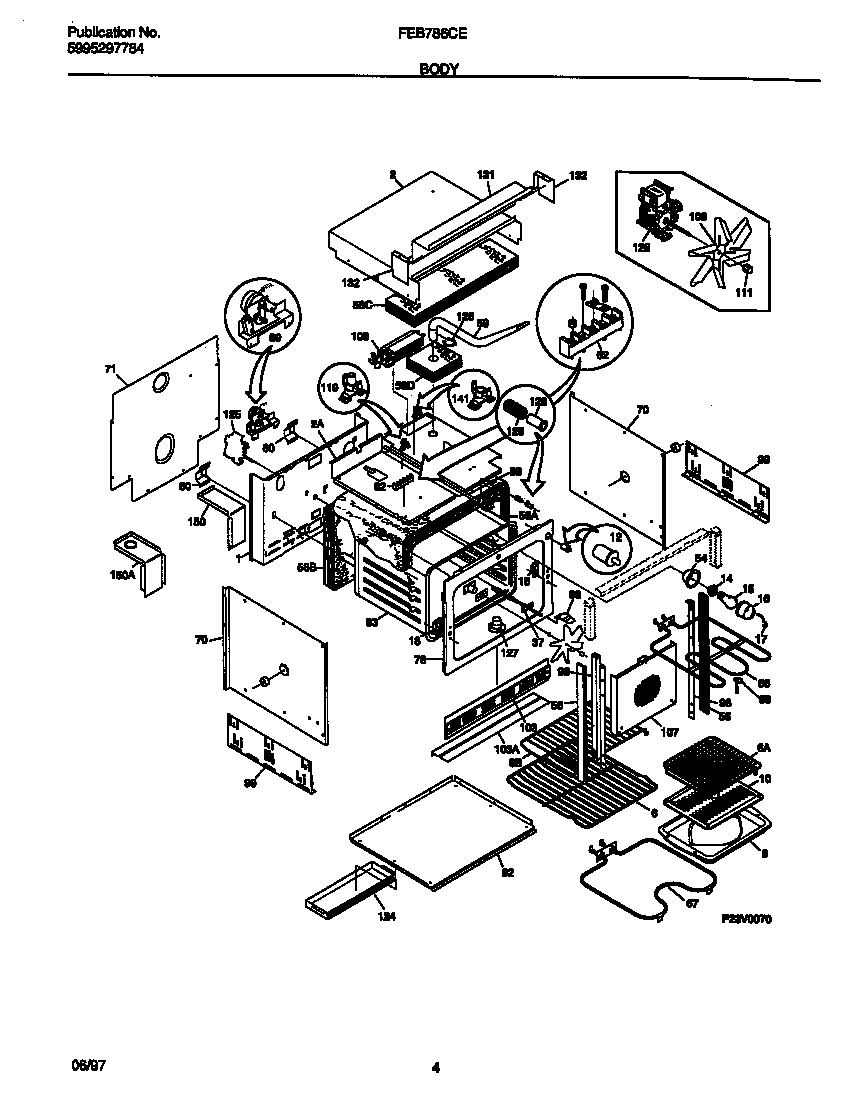 Frigidaire FEB786CESC body diagram