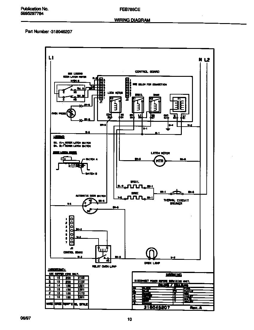 Frigidaire FEB786CESC wiring diagram diagram