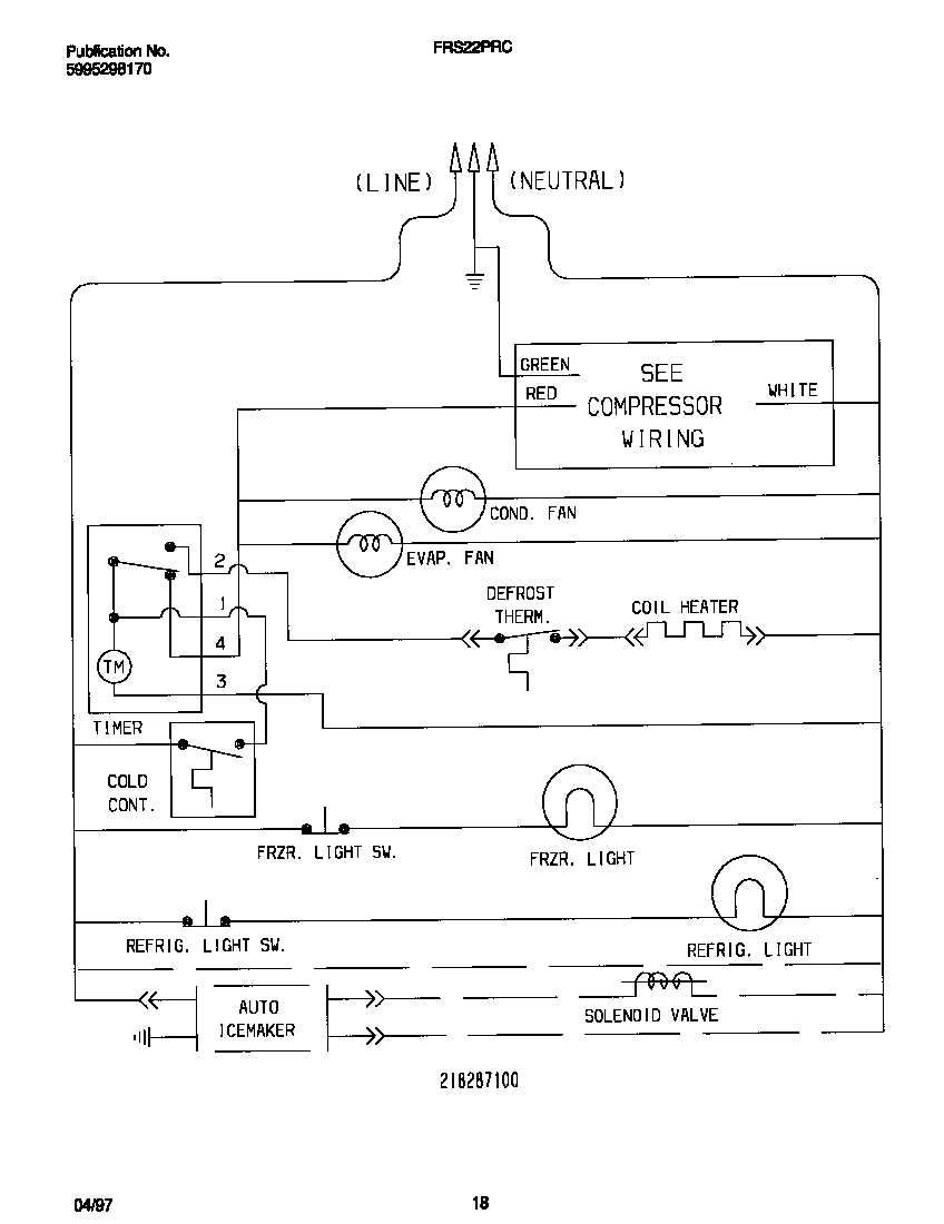 Frigidaire FRS22PRCD3 wiring diagram diagram
