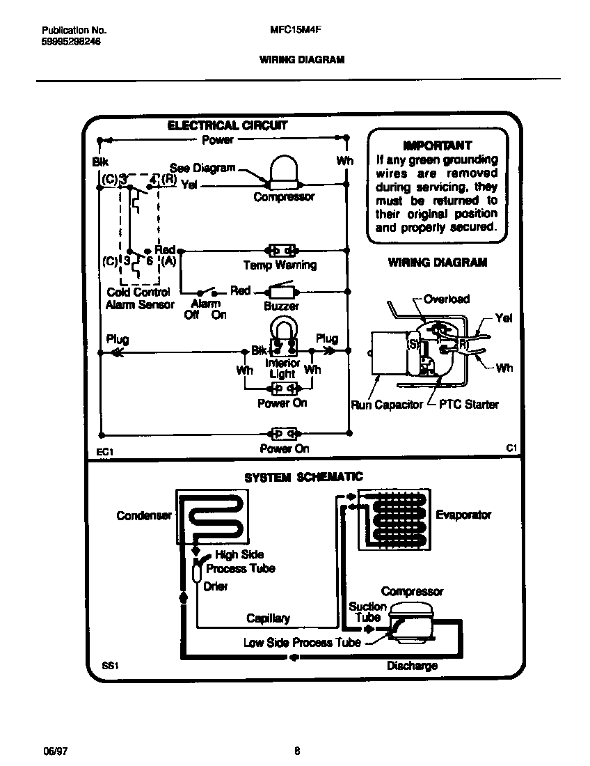 Universal/Multiflex (Frigidaire) MFC15M4FW1 wiring diagram diagram