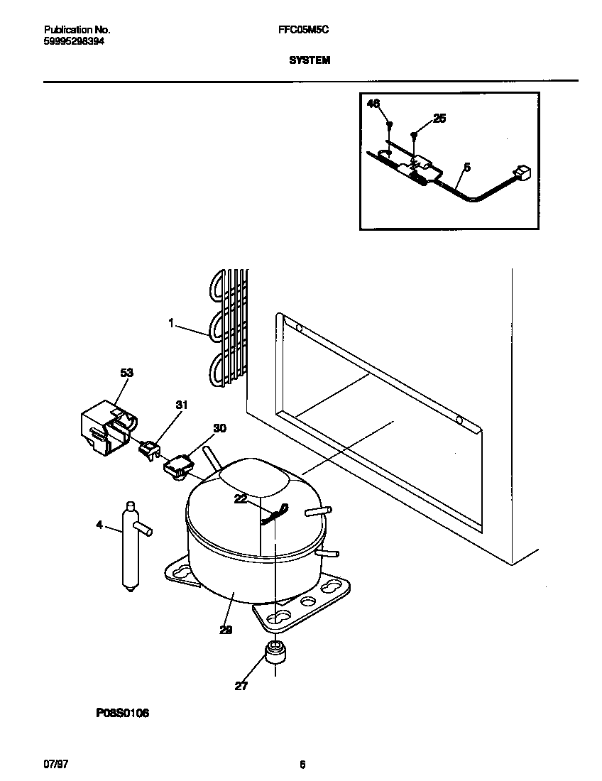 Frigidaire FFC05M5CW3 system diagram