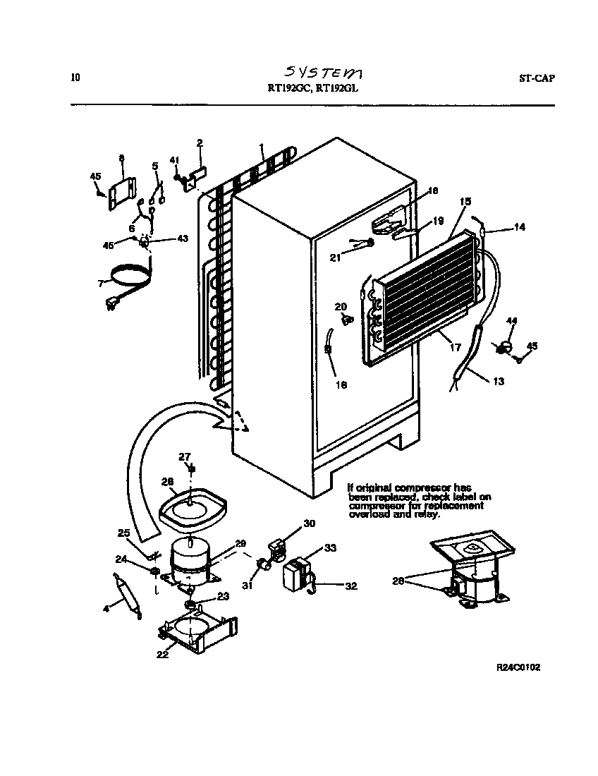 White-Westinghouse RT192GLWD system diagram