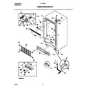 Frigidaire FFU14M8CW2 cabinet/control/shelves diagram